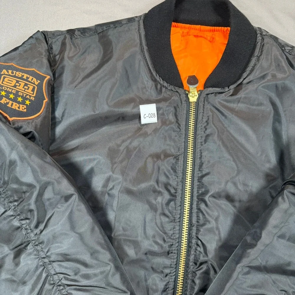 New‎ Vtg 9-1-1 Lone Star Austin Fire Dept Cast & Crew Wrap Gift Bomber Jacket L